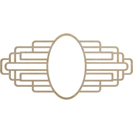 Ekena Millwork Elizabeth Wood Fretwork Pierced Ceiling Medallion, Birch, 22"W x 11"H x 6"IW x 10 3/8"IH x 3/8"T CMWP22X11X0375EBBI